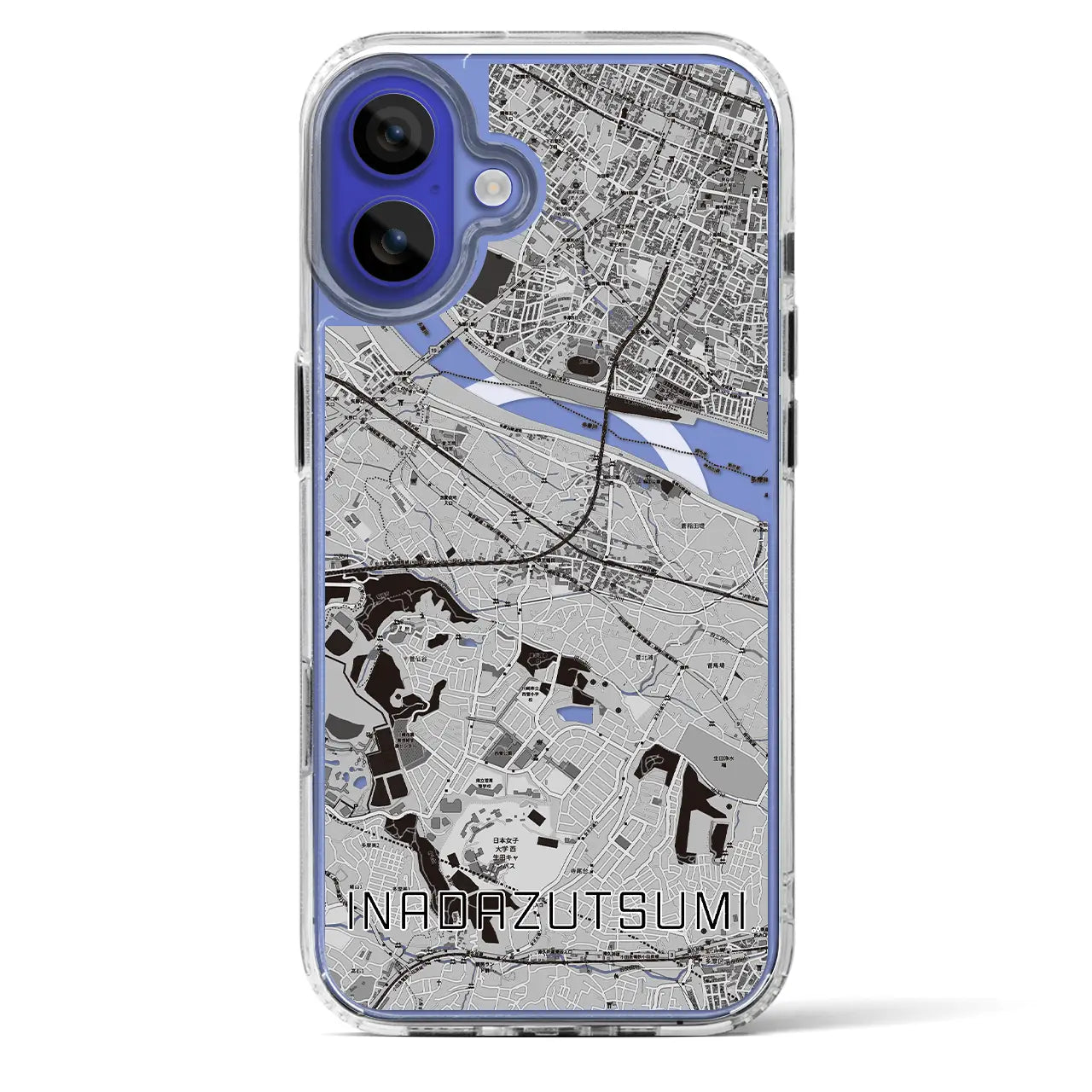 【稲田堤(神奈川県)】地図柄iPhoneケース(MagSafeタイプ)
