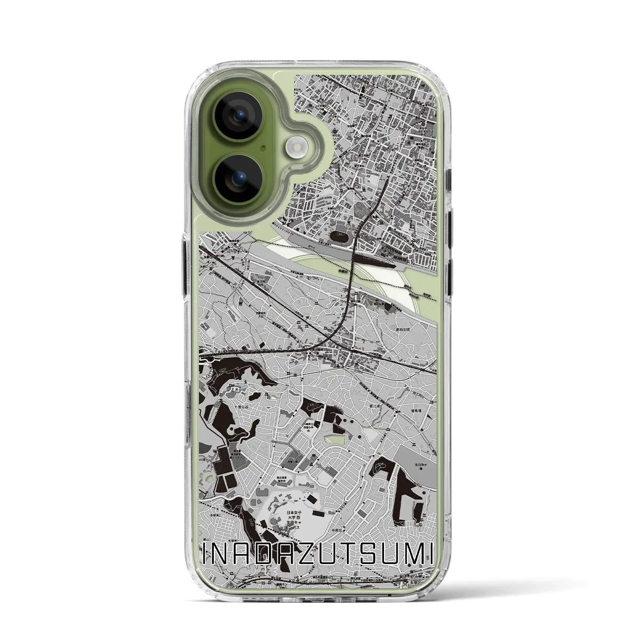 【稲田堤(神奈川県)】地図柄iPhoneケース(MagSafeタイプ)