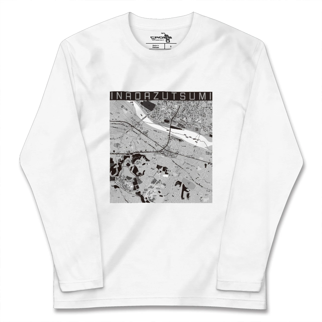 【稲田堤(神奈川県)】地図柄ロングスリーブTシャツ