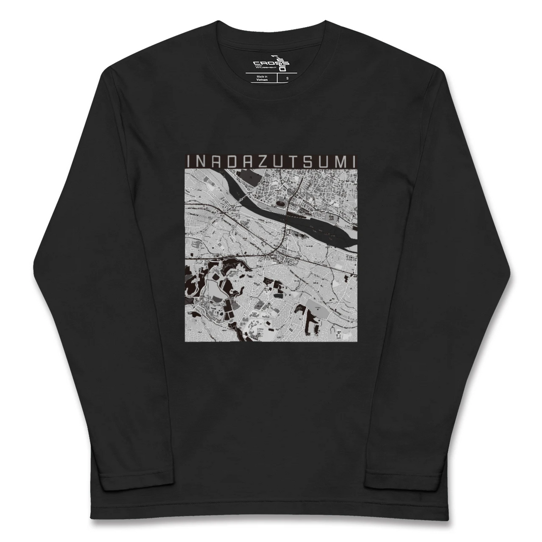 【稲田堤(神奈川県)】地図柄ロングスリーブTシャツ