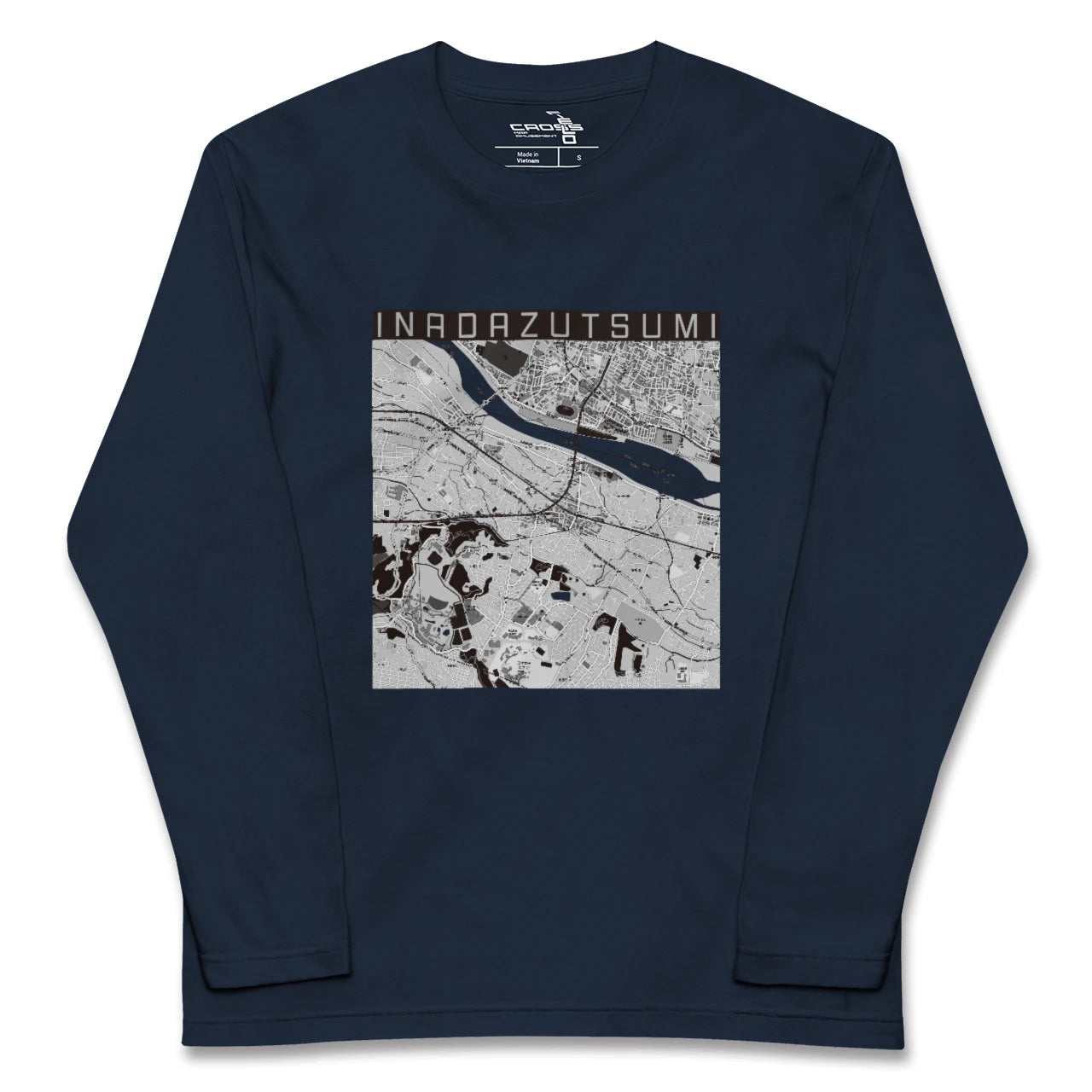 【稲田堤(神奈川県)】地図柄ロングスリーブTシャツ