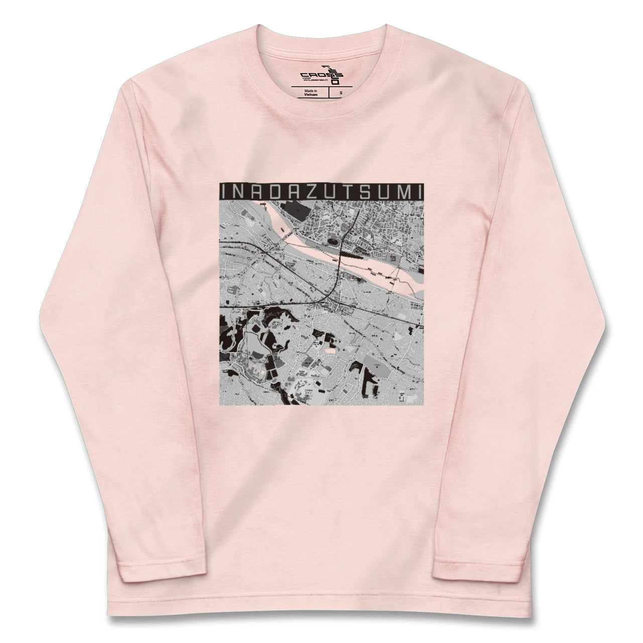 【稲田堤(神奈川県)】地図柄ロングスリーブTシャツ