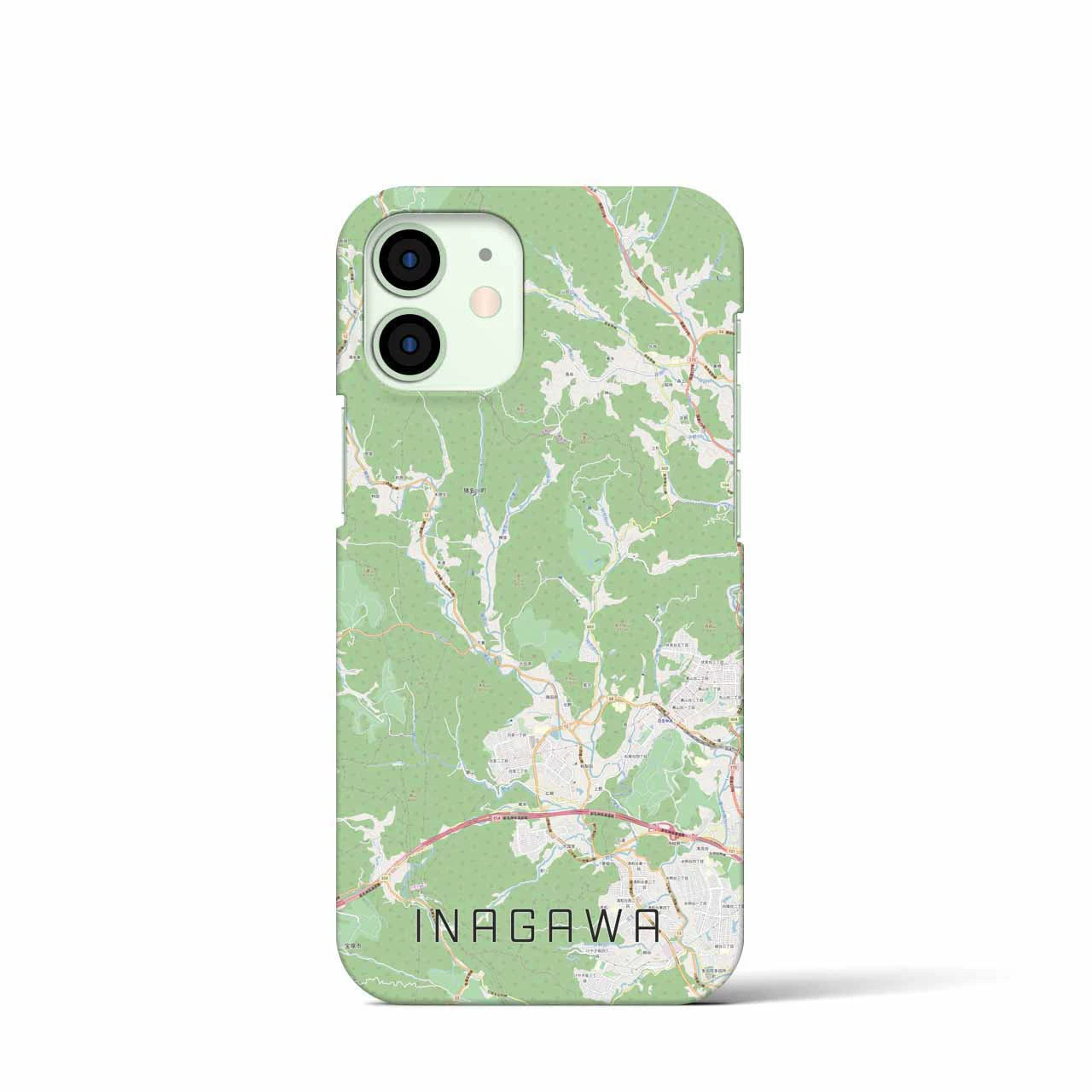 【猪名川(兵庫県)】地図柄iPhoneケース(バックカバータイプ)