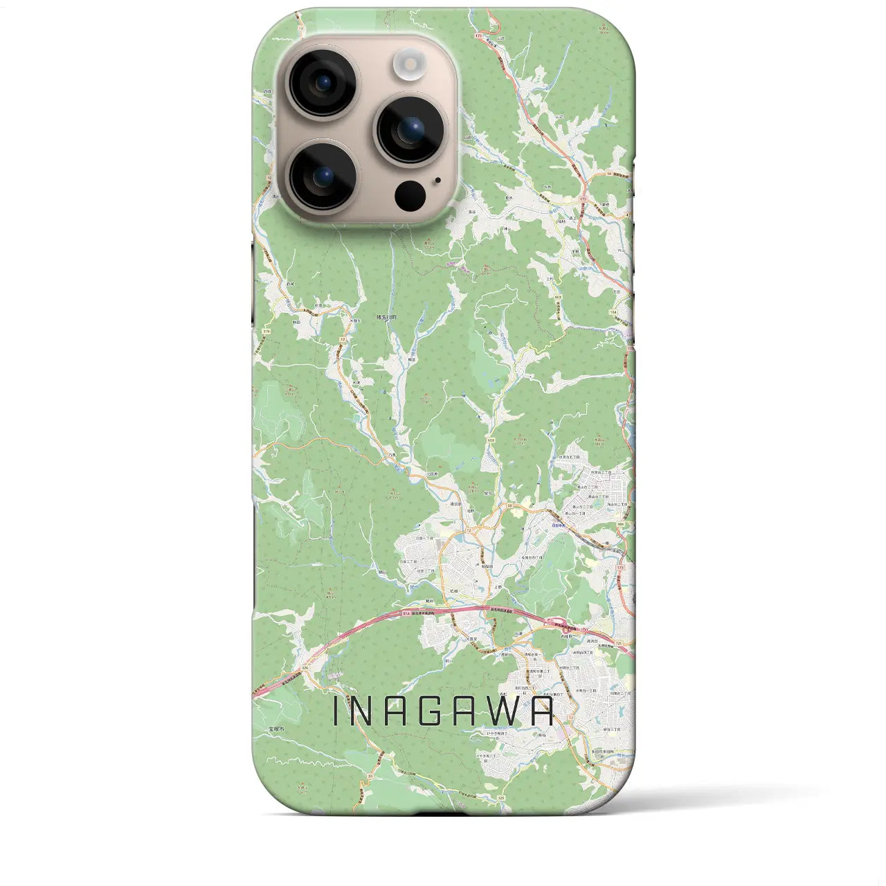 【猪名川(兵庫県)】地図柄iPhoneケース(バックカバータイプ)