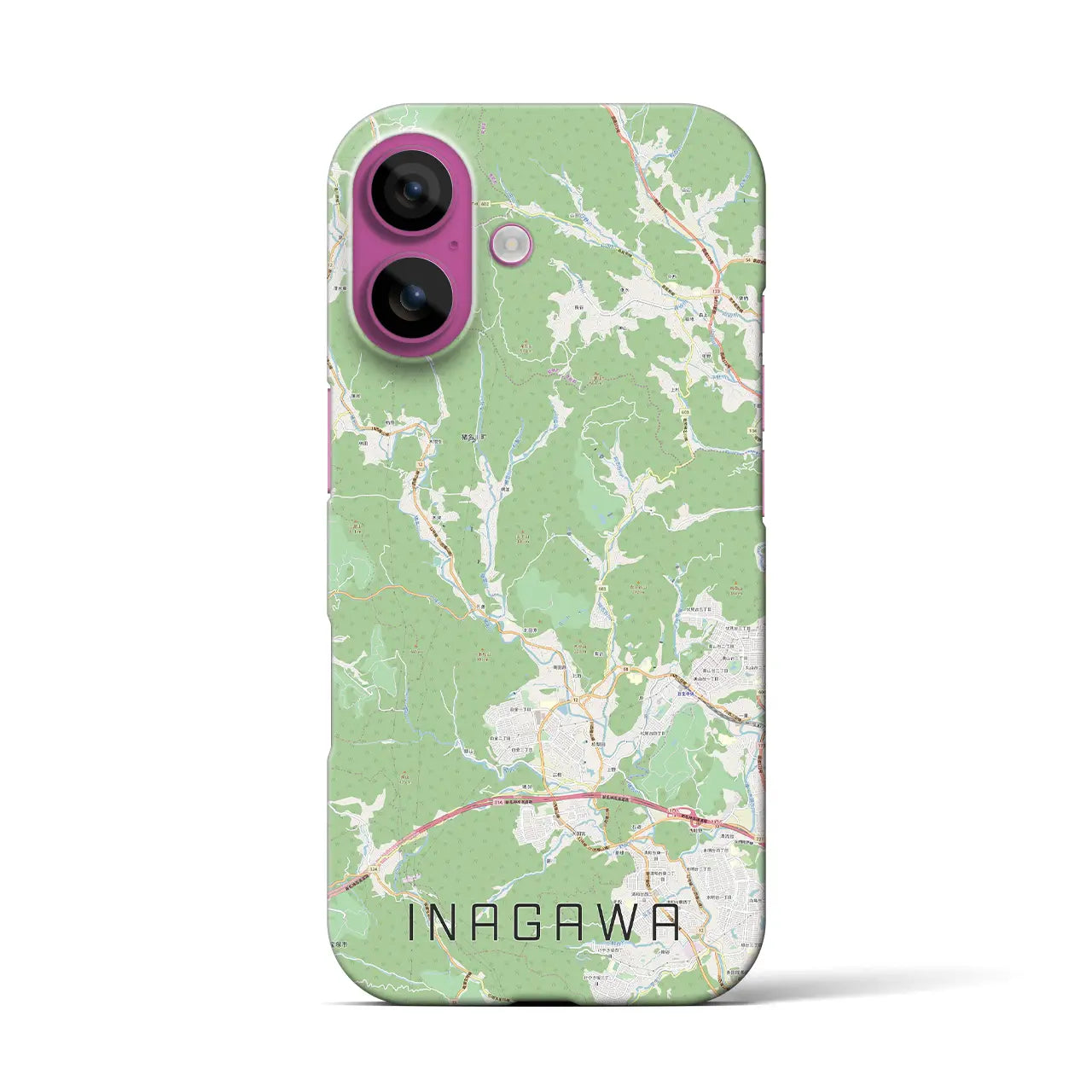 【猪名川(兵庫県)】地図柄iPhoneケース(バックカバータイプ)