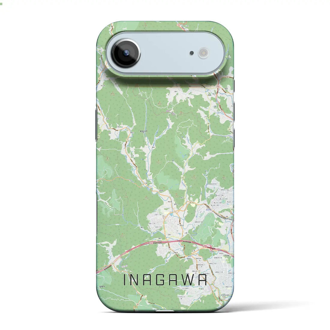 【猪名川(兵庫県)】地図柄iPhoneケース(バックカバータイプ)ナチュラル・iPhone 17 Pro Max 用