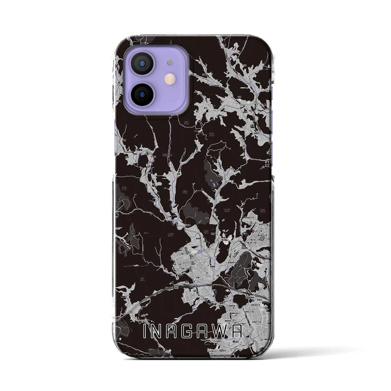 【猪名川(兵庫県)】地図柄iPhoneケース(クリアタイプ)