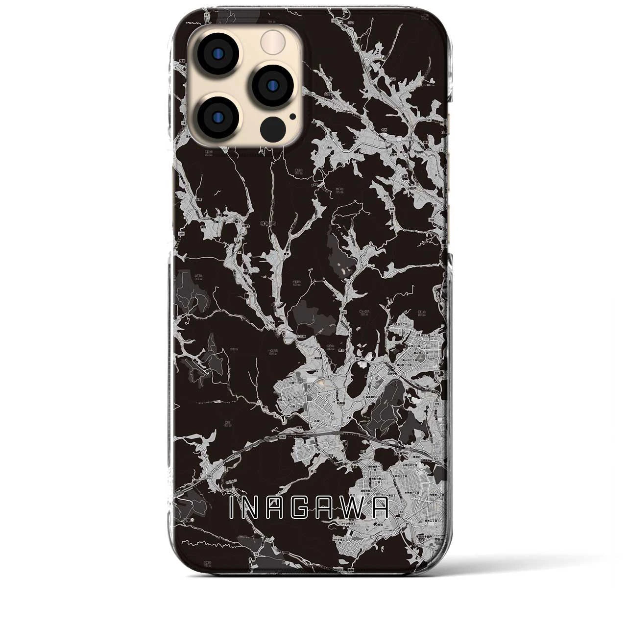 【猪名川(兵庫県)】地図柄iPhoneケース(クリアタイプ)