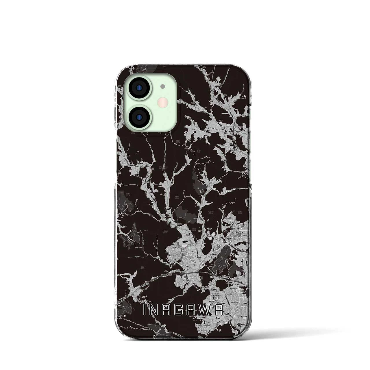 【猪名川(兵庫県)】地図柄iPhoneケース(クリアタイプ)