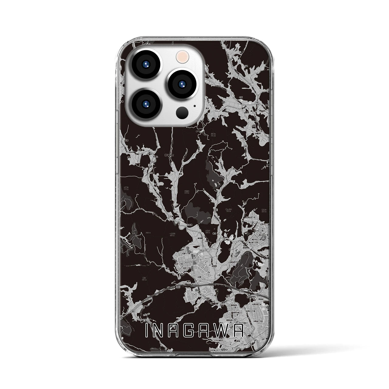 【猪名川(兵庫県)】地図柄iPhoneケース(クリアタイプ)