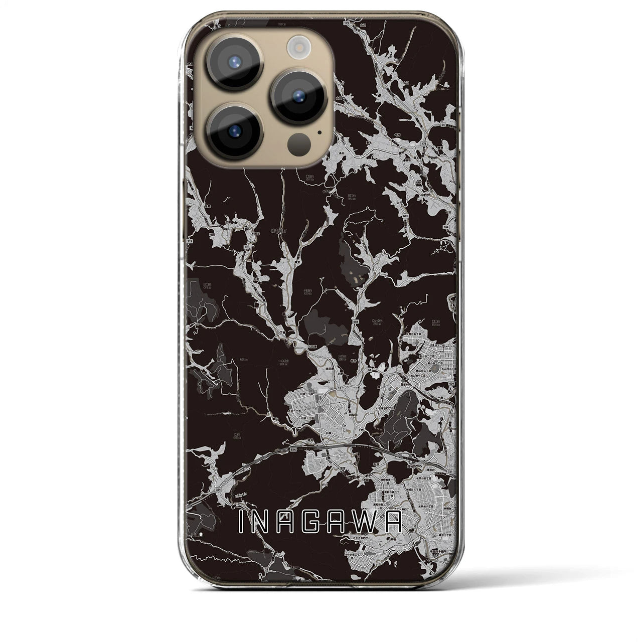 【猪名川(兵庫県)】地図柄iPhoneケース(クリアタイプ)