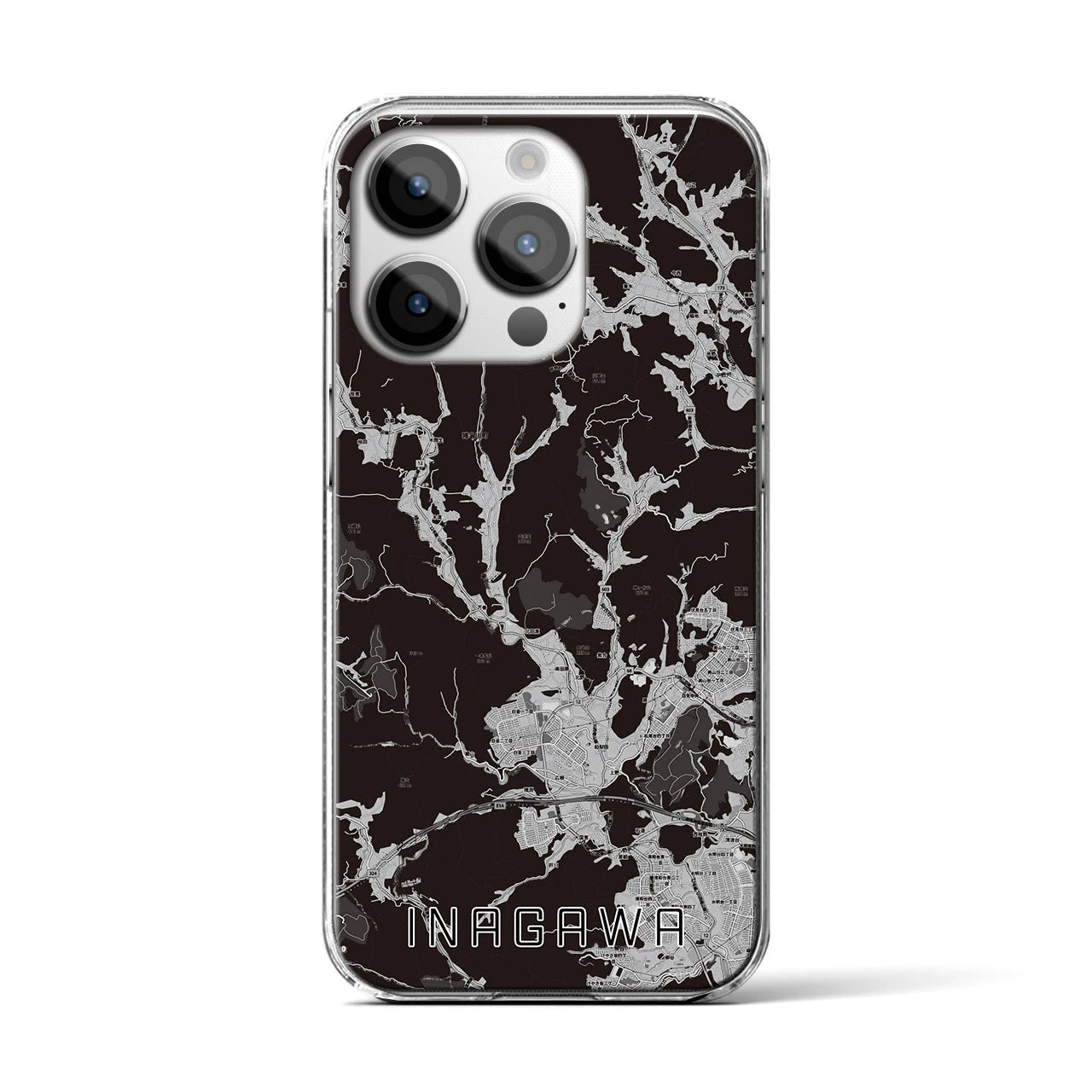 【猪名川(兵庫県)】地図柄iPhoneケース(クリアタイプ)