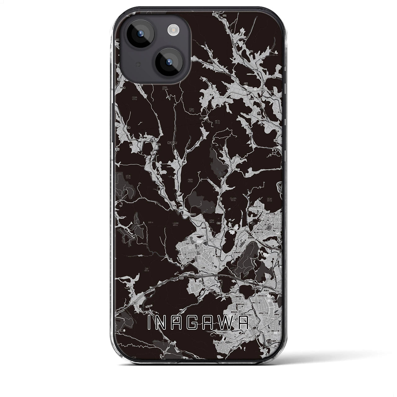 【猪名川(兵庫県)】地図柄iPhoneケース(クリアタイプ)