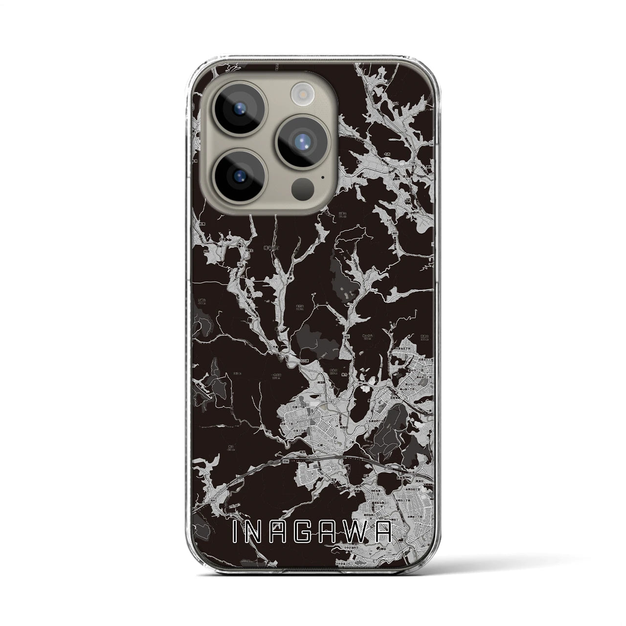 【猪名川(兵庫県)】地図柄iPhoneケース(クリアタイプ)