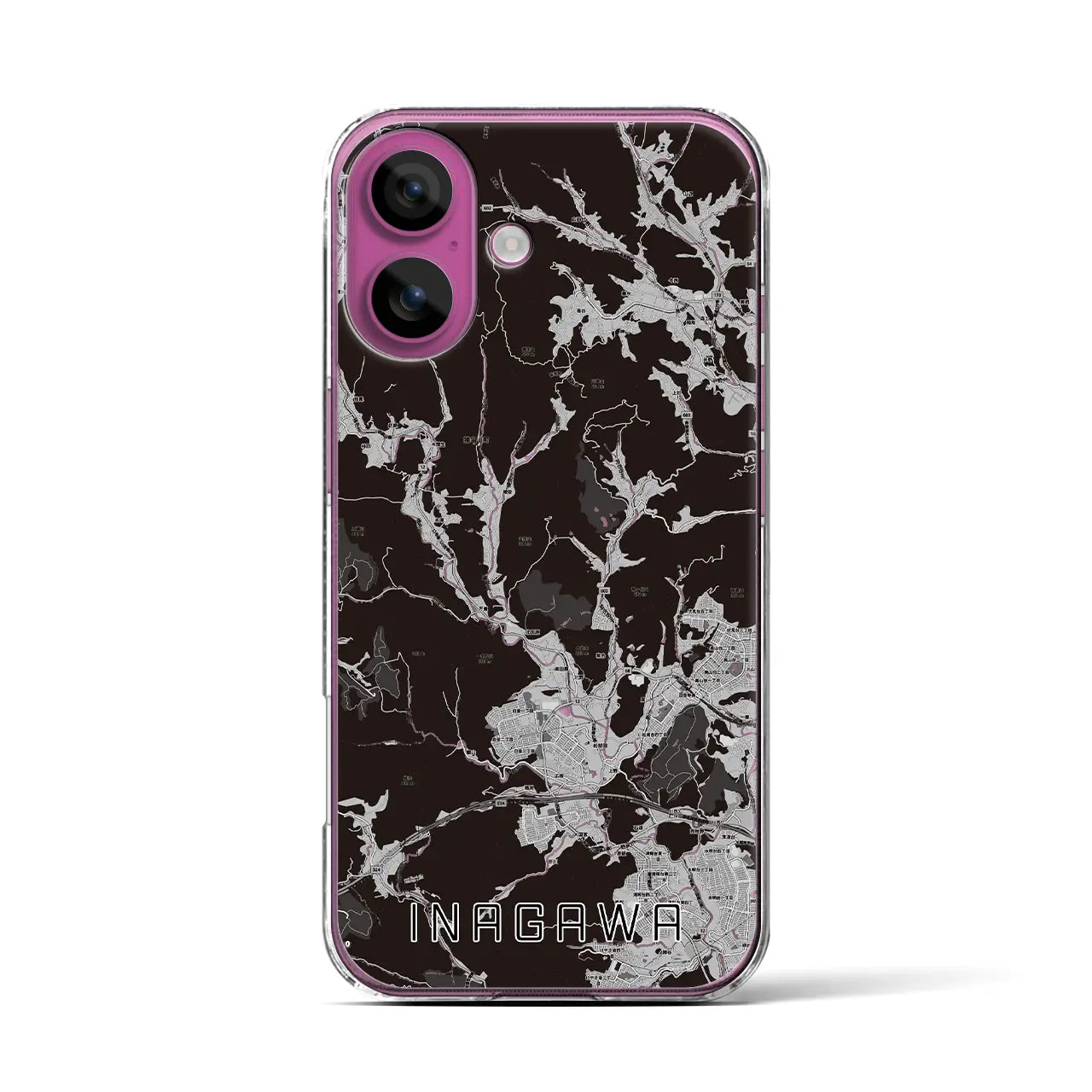 【猪名川(兵庫県)】地図柄iPhoneケース(クリアタイプ)