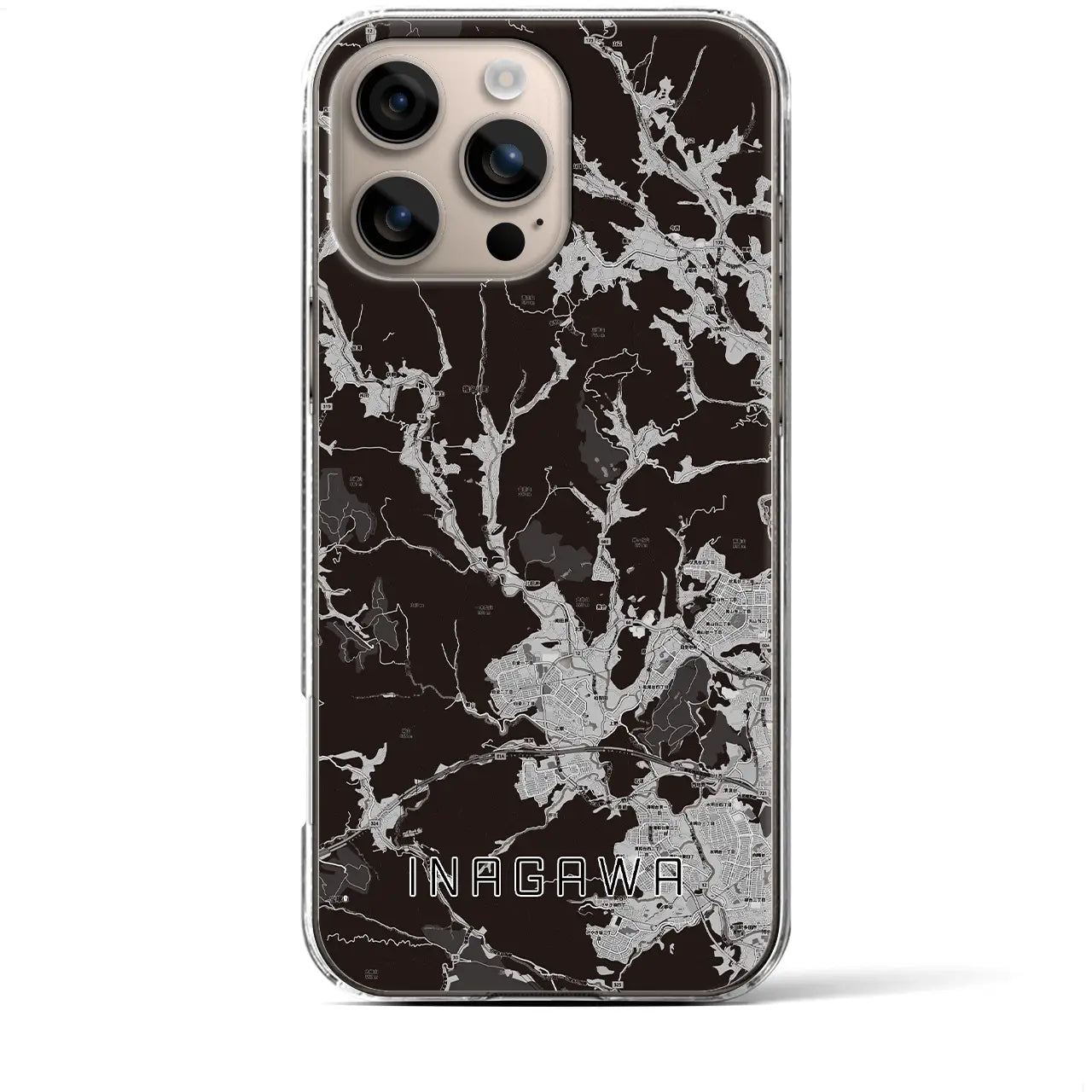 【猪名川(兵庫県)】地図柄iPhoneケース(クリアタイプ)