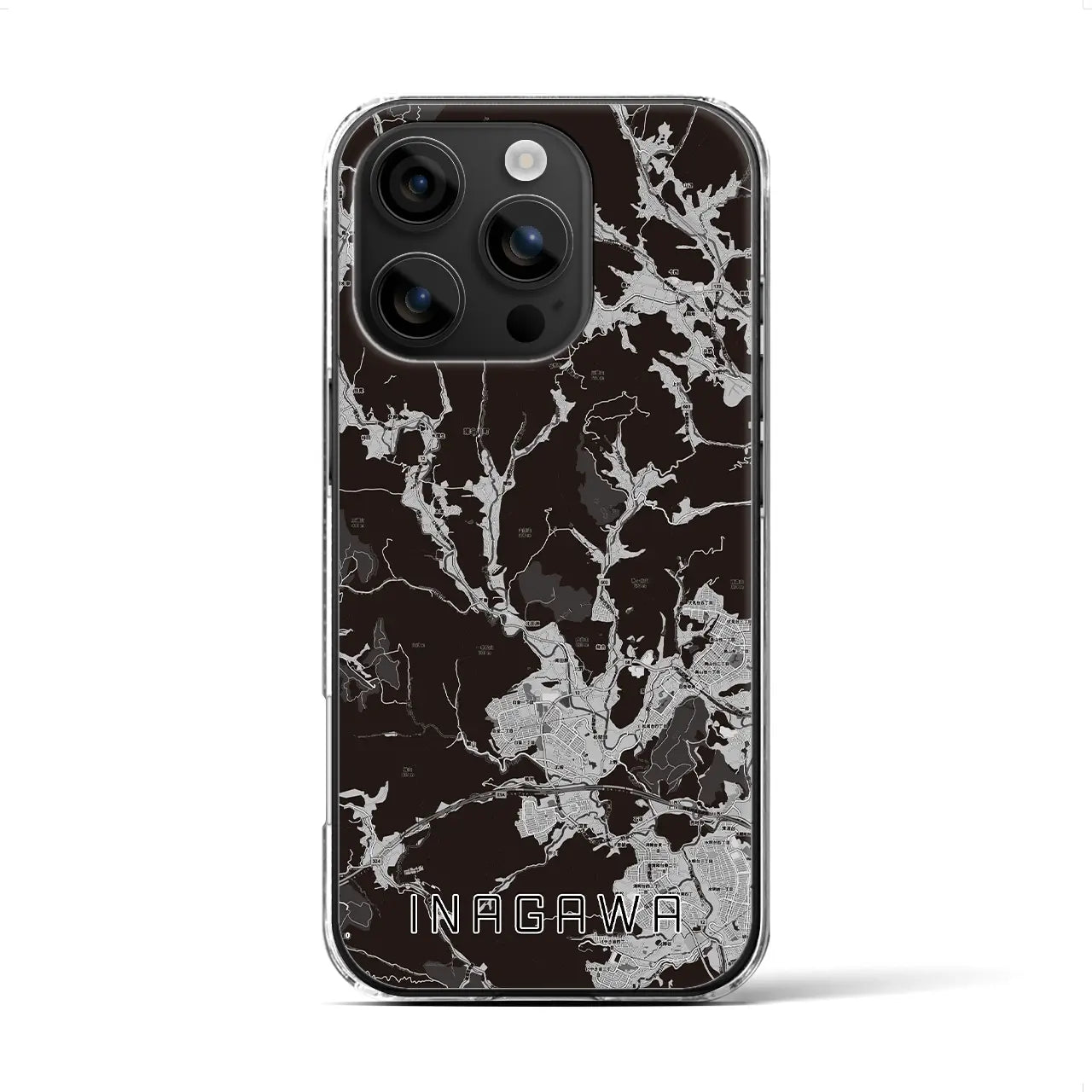 【猪名川(兵庫県)】地図柄iPhoneケース(クリアタイプ)