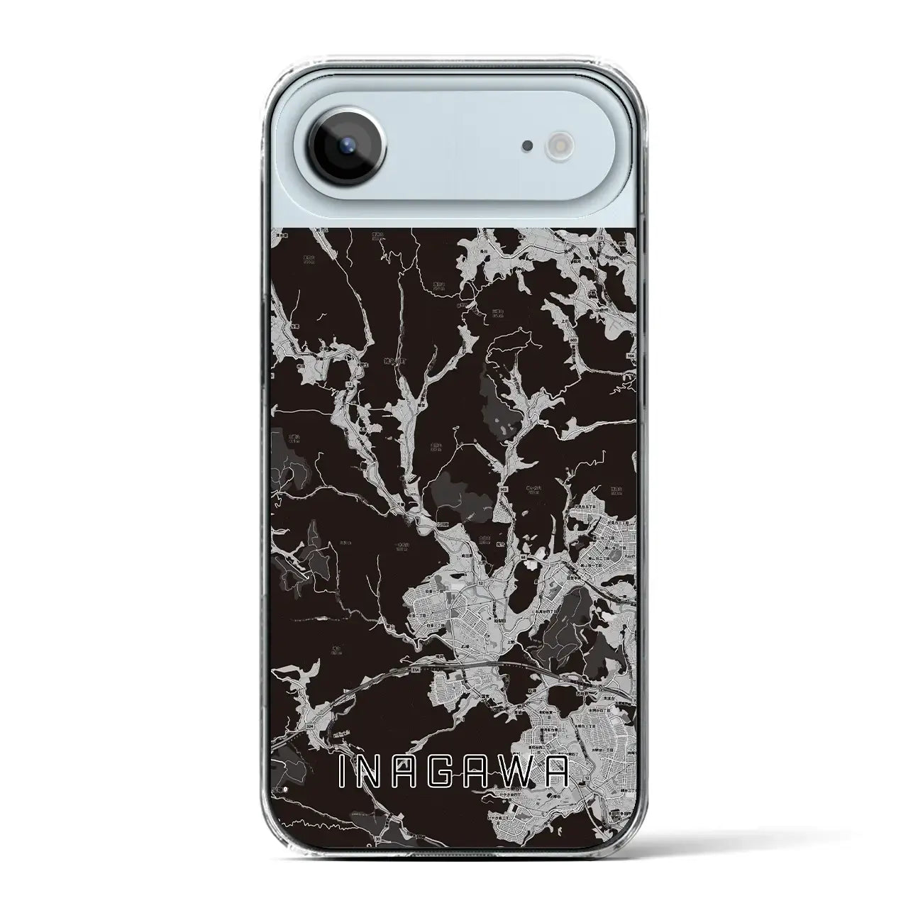 【猪名川(兵庫県)】地図柄iPhoneケース(クリアタイプ)