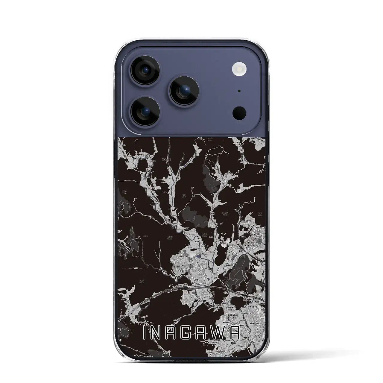 【猪名川(兵庫県)】地図柄iPhoneケース(クリアタイプ)