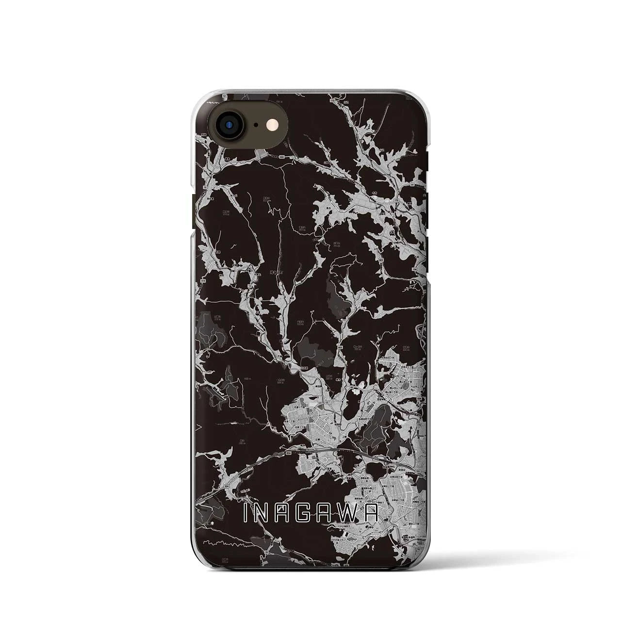 【猪名川(兵庫県)】地図柄iPhoneケース(クリアタイプ)