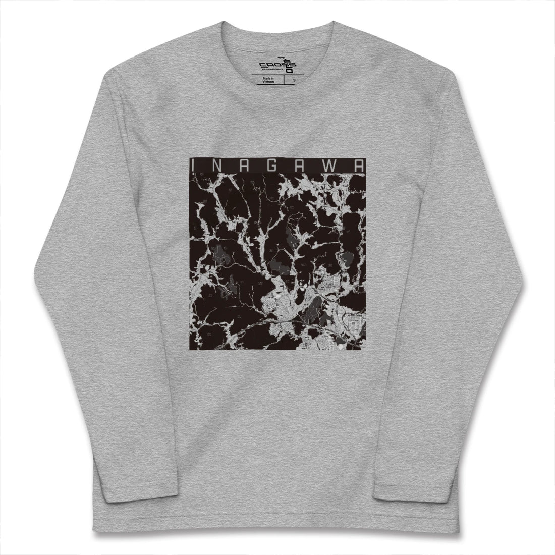 【猪名川(兵庫県)】地図柄ロングスリーブTシャツ