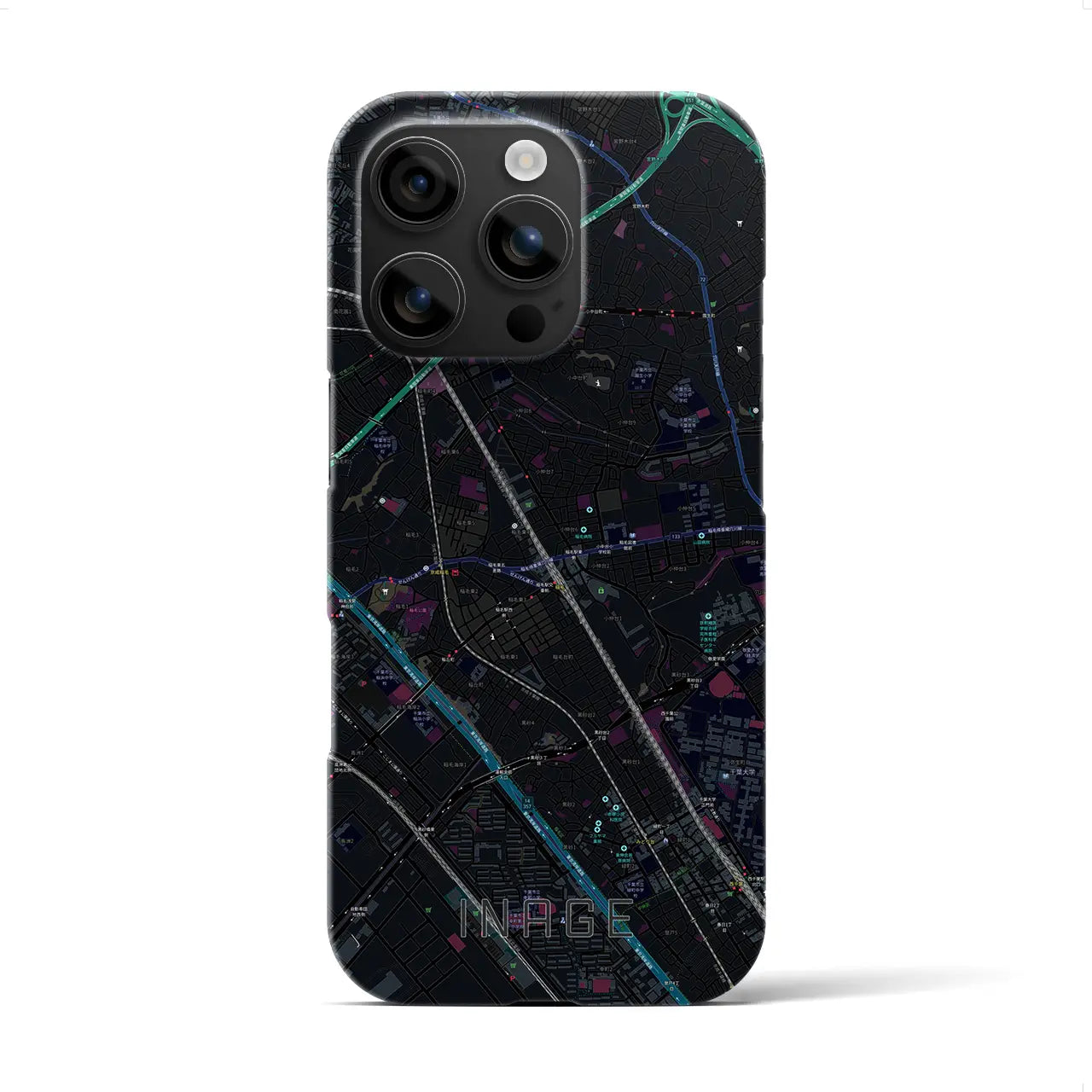 【稲毛(千葉県)】地図柄iPhoneケース(バックカバータイプ)