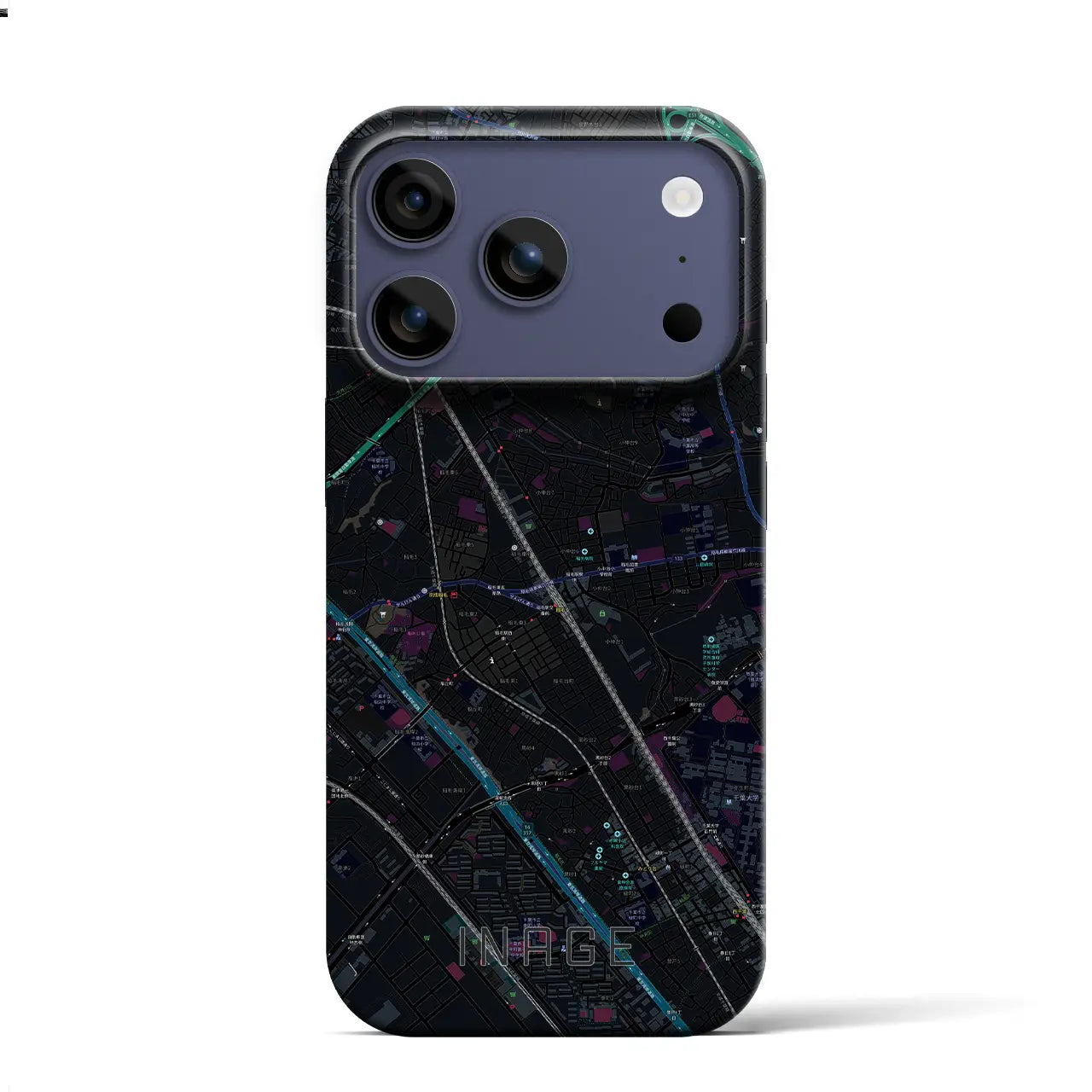 【稲毛(千葉県)】地図柄iPhoneケース(バックカバータイプ)