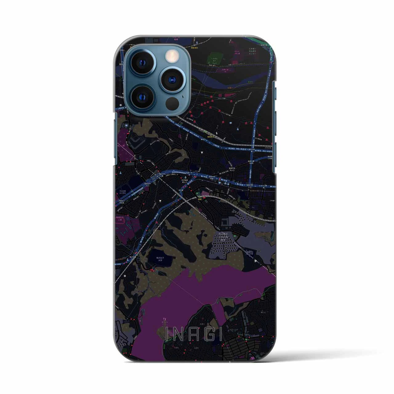 【稲城(東京都)】地図柄iPhoneケース(バックカバータイプ)
