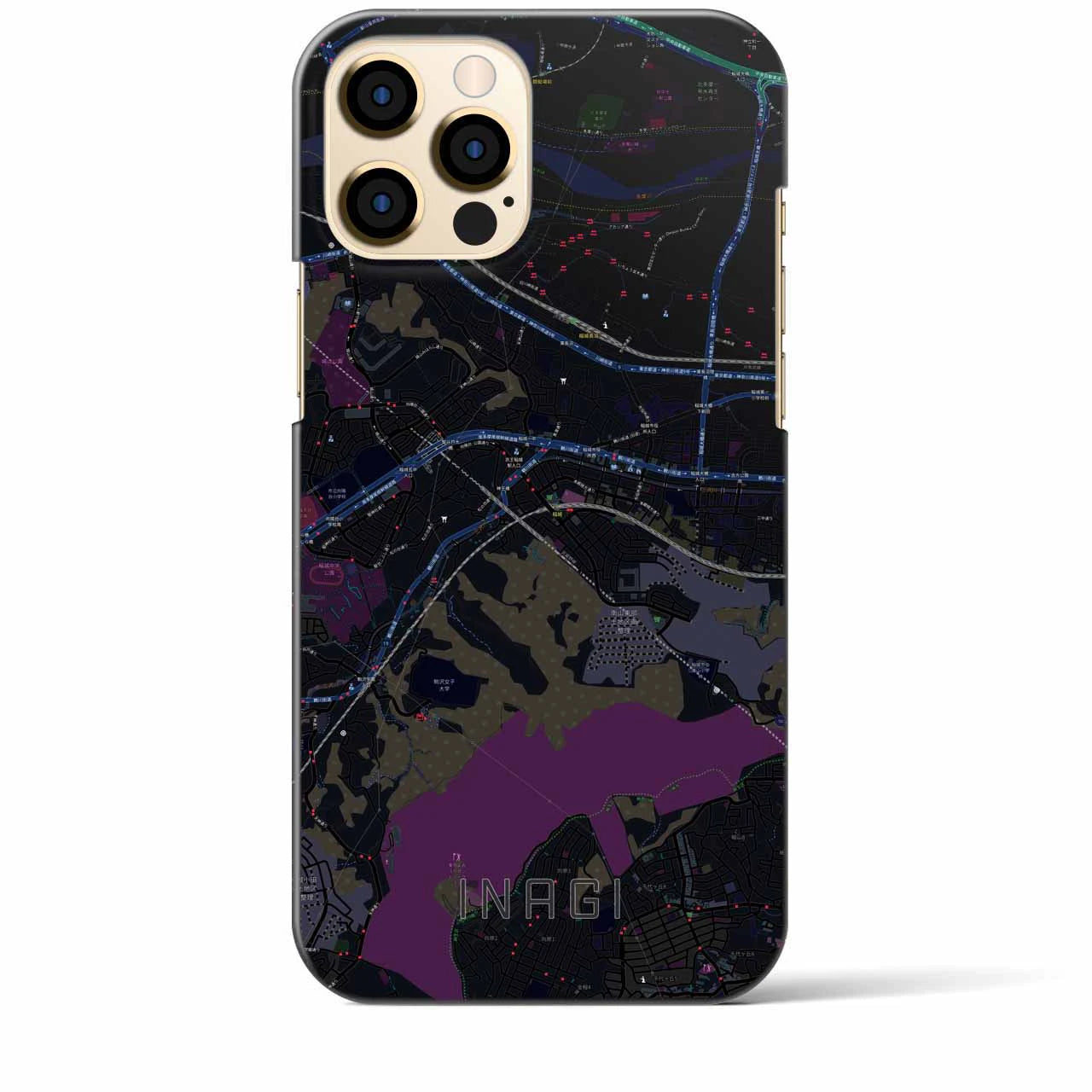 【稲城(東京都)】地図柄iPhoneケース(バックカバータイプ)