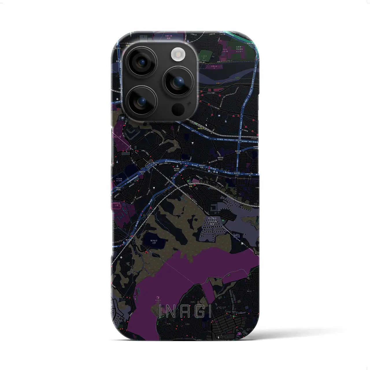 【稲城(東京都)】地図柄iPhoneケース(バックカバータイプ)