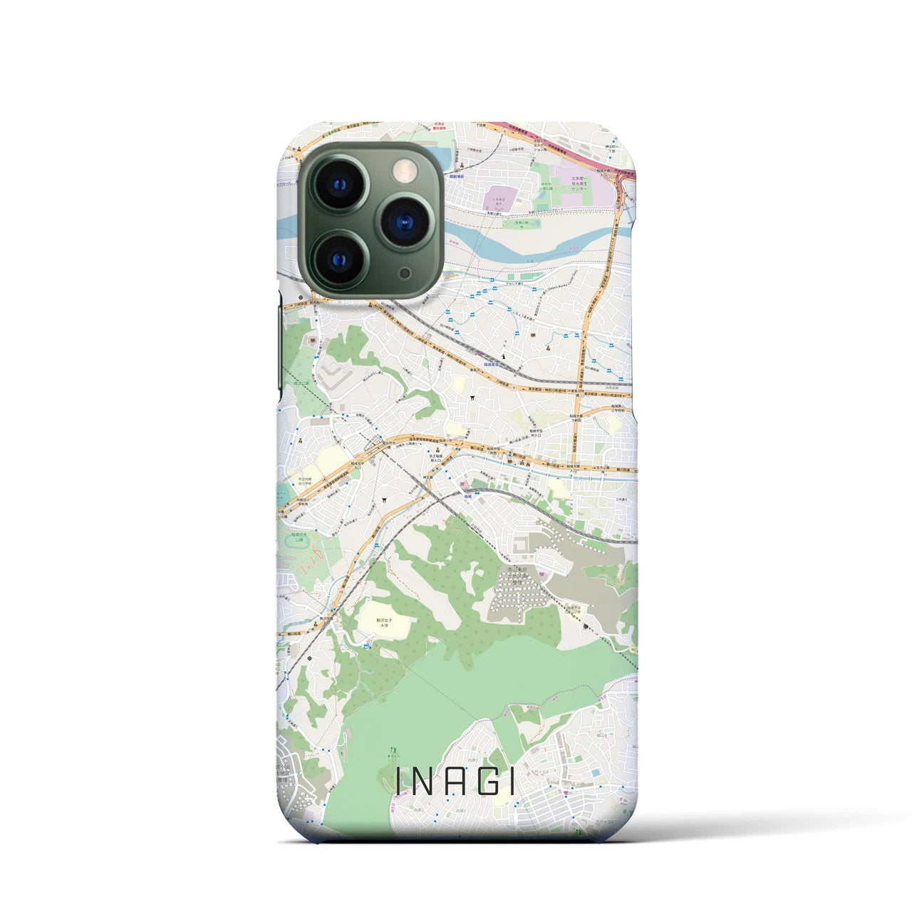 【稲城(東京都)】地図柄iPhoneケース(バックカバータイプ)