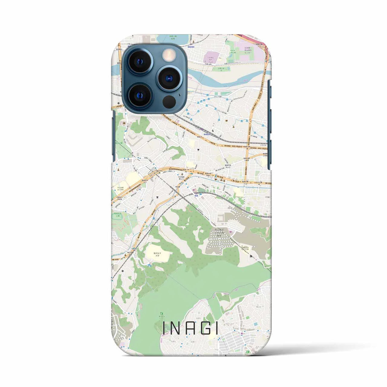 【稲城(東京都)】地図柄iPhoneケース(バックカバータイプ)