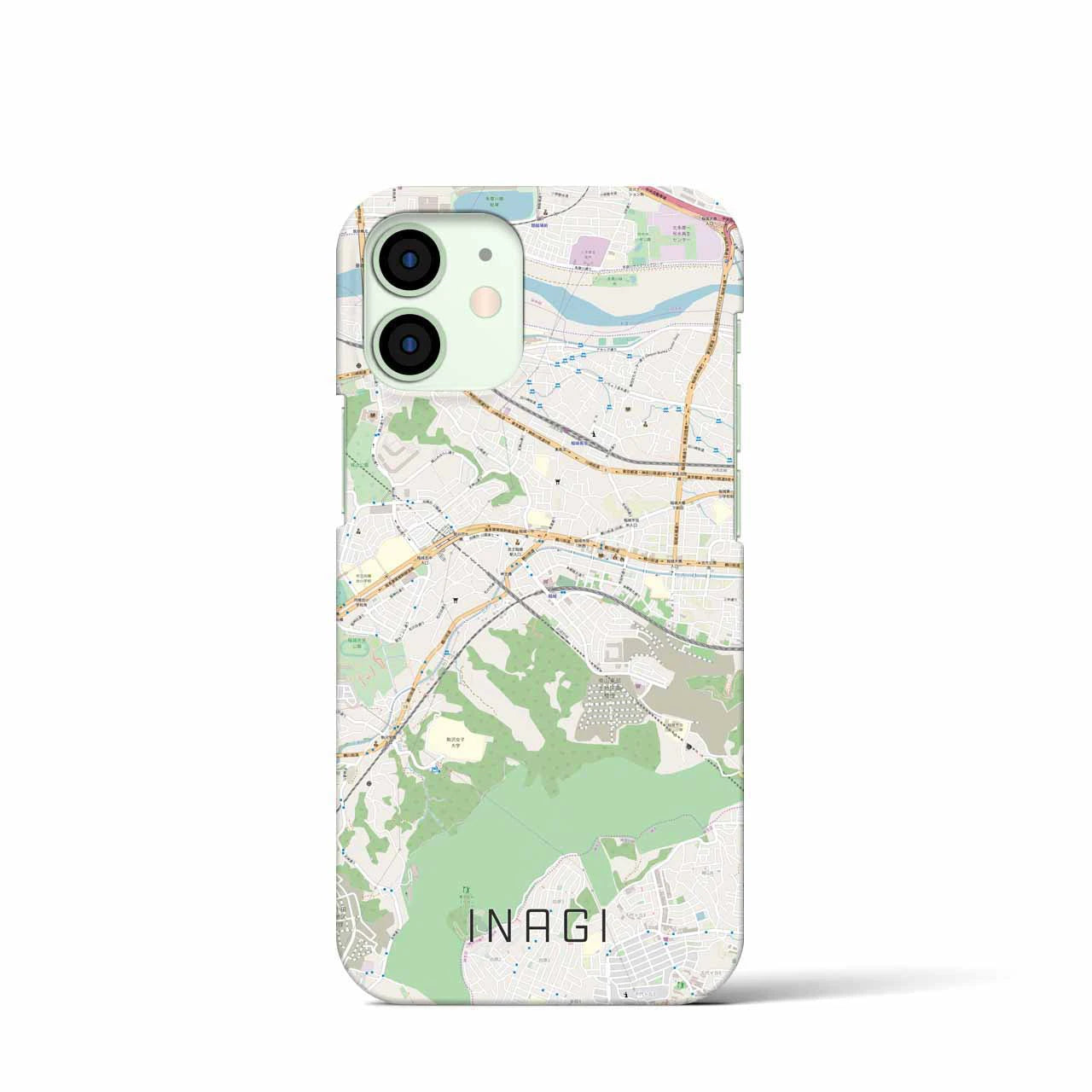 【稲城(東京都)】地図柄iPhoneケース(バックカバータイプ)
