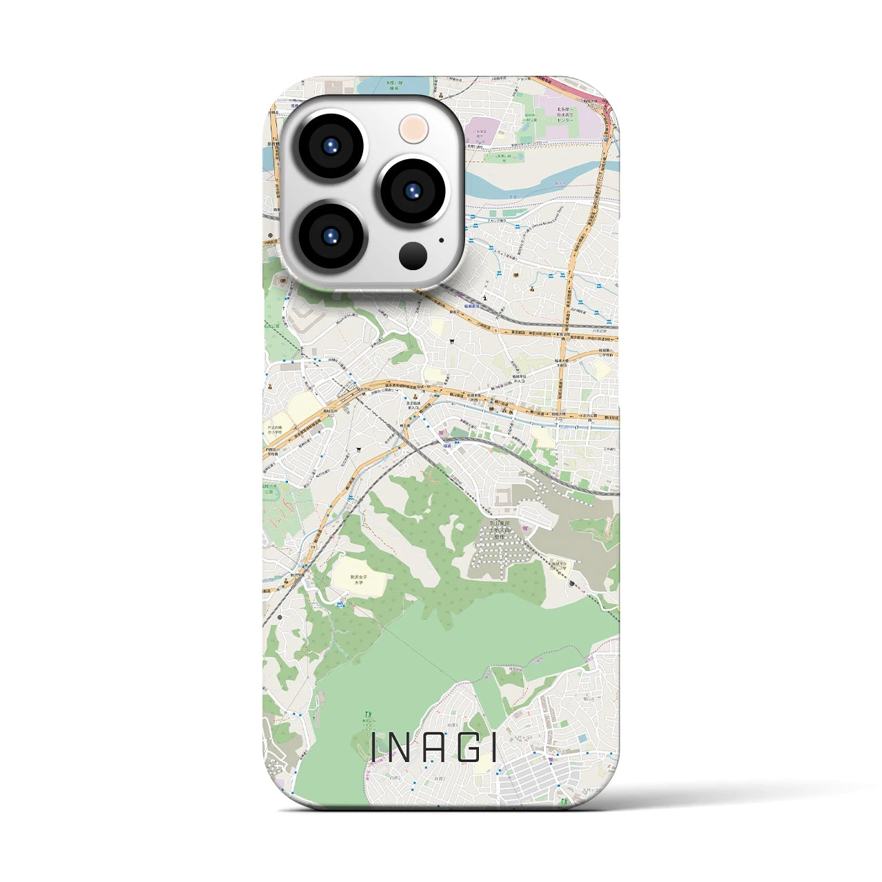 【稲城(東京都)】地図柄iPhoneケース(バックカバータイプ)