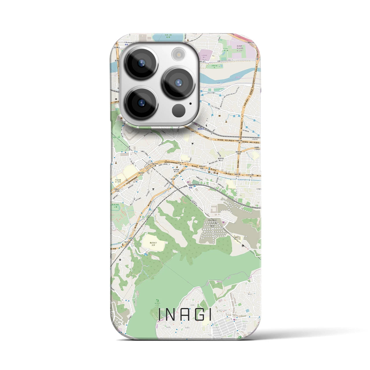 【稲城(東京都)】地図柄iPhoneケース(バックカバータイプ)