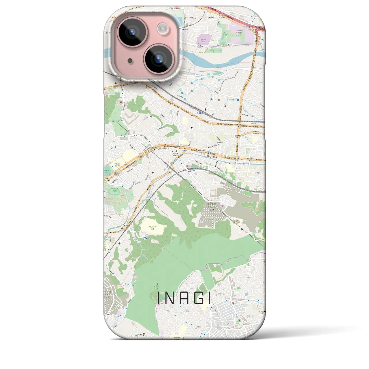 【稲城(東京都)】地図柄iPhoneケース(バックカバータイプ)