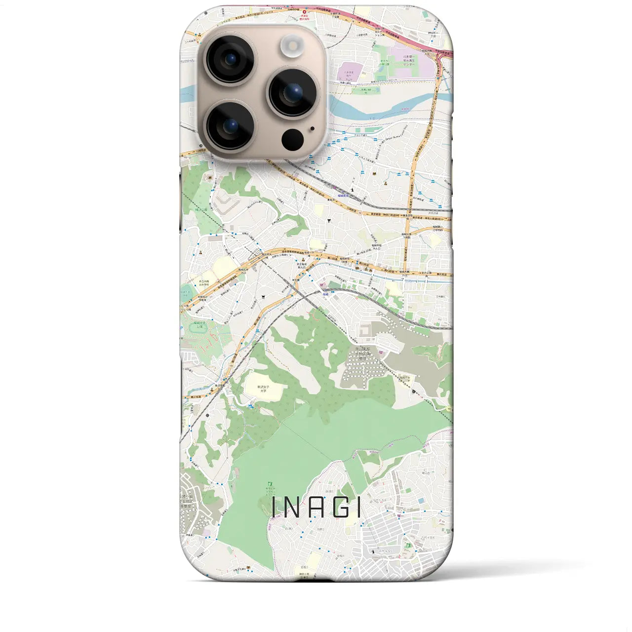 【稲城(東京都)】地図柄iPhoneケース(バックカバータイプ)