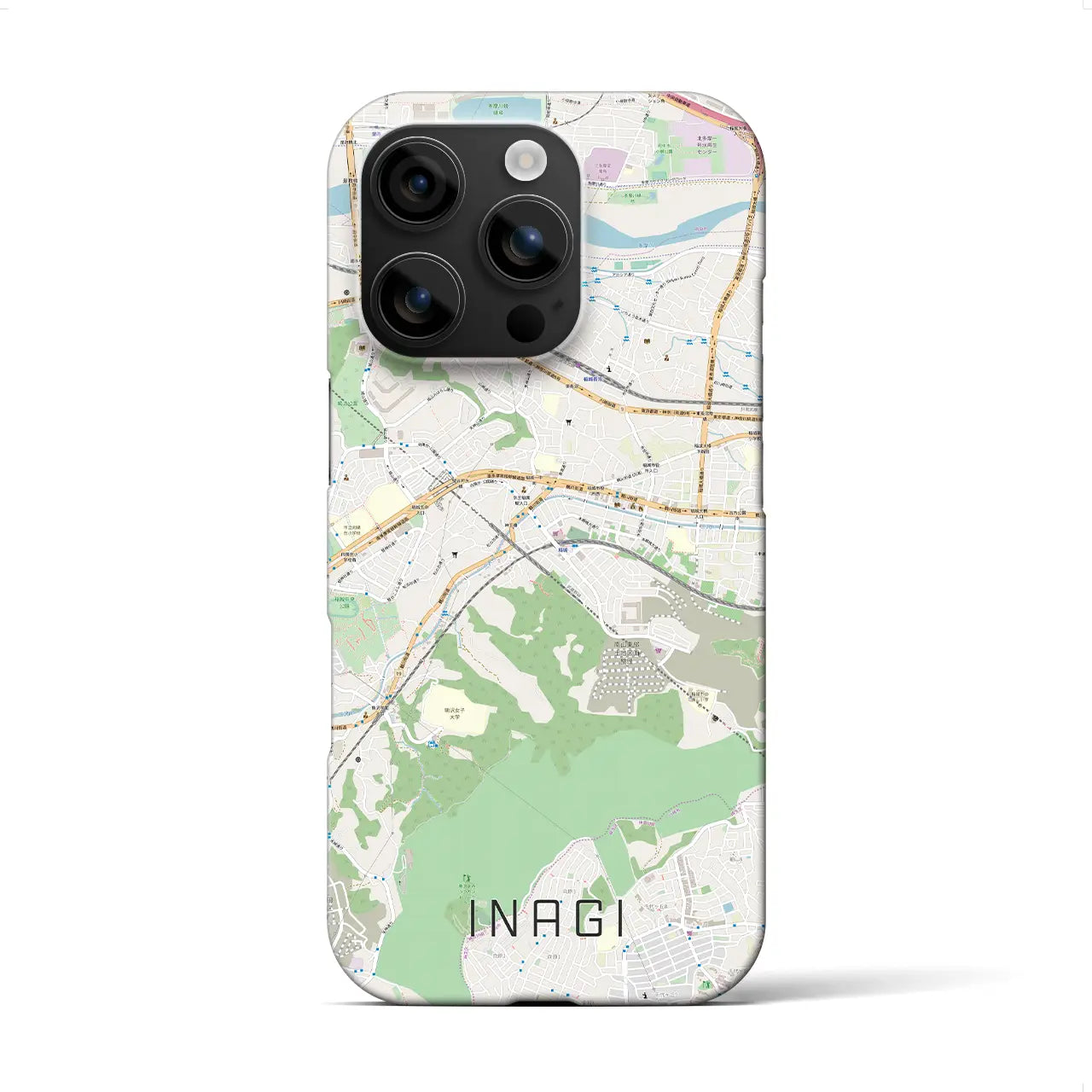 【稲城(東京都)】地図柄iPhoneケース(バックカバータイプ)