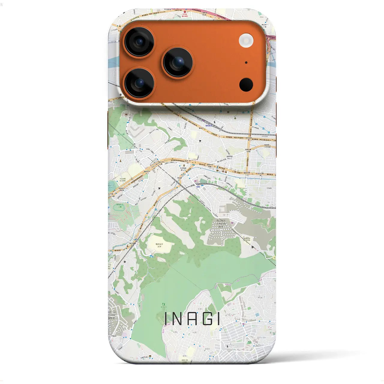 【稲城(東京都)】地図柄iPhoneケース(バックカバータイプ)