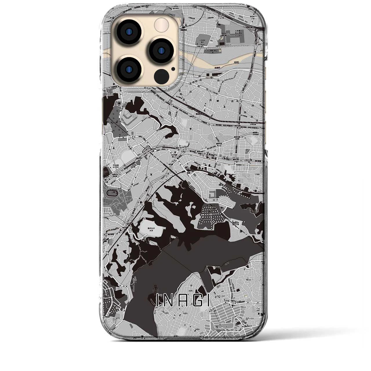 【稲城(東京都)】地図柄iPhoneケース(クリアタイプ)