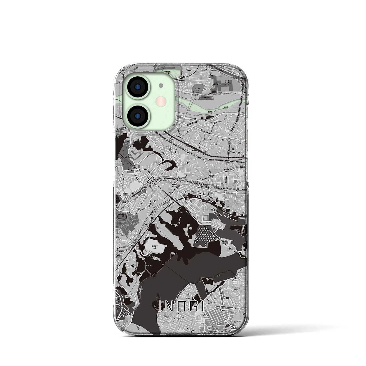 【稲城(東京都)】地図柄iPhoneケース(クリアタイプ)