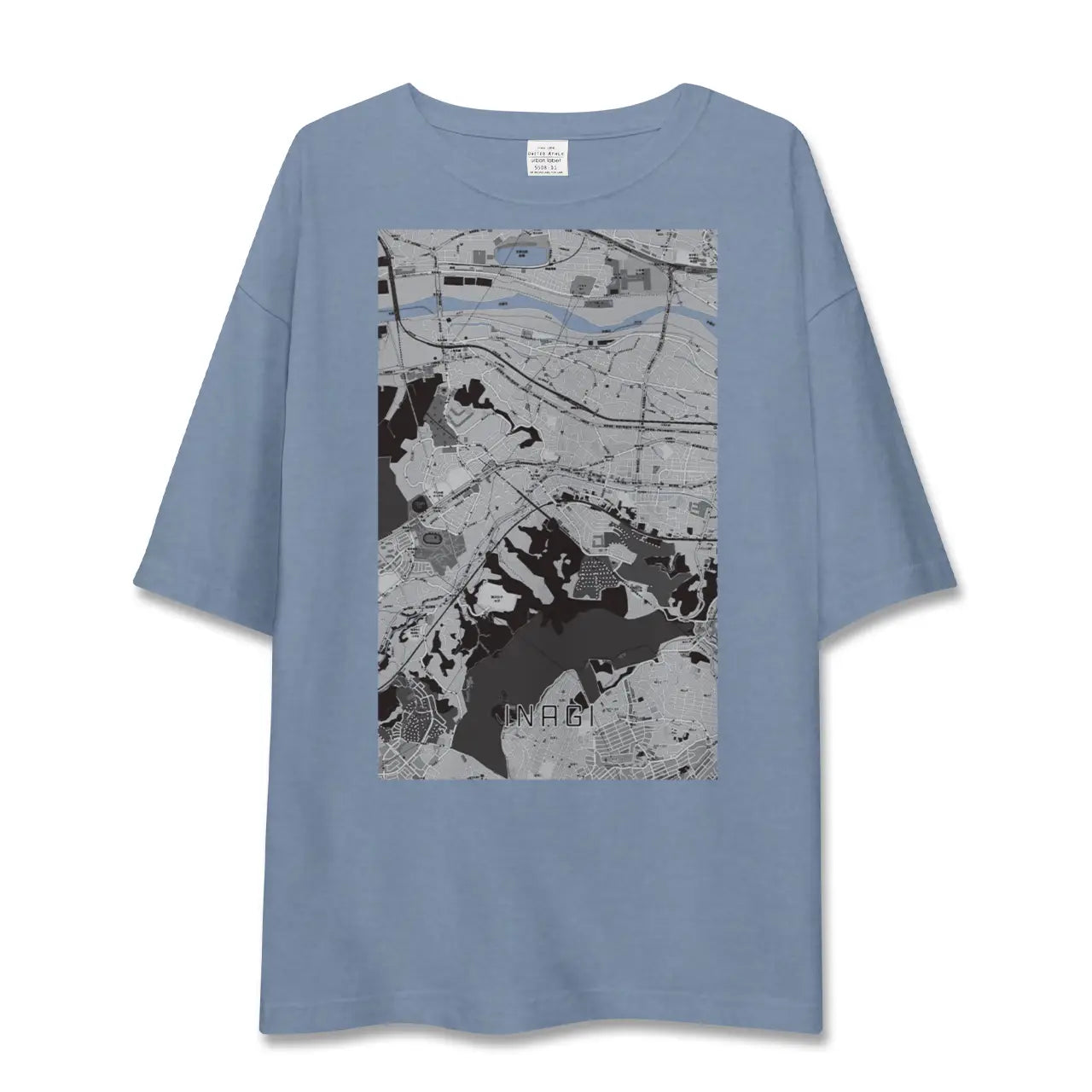 【稲城(東京都)】地図柄ビッグシルエットTシャツ