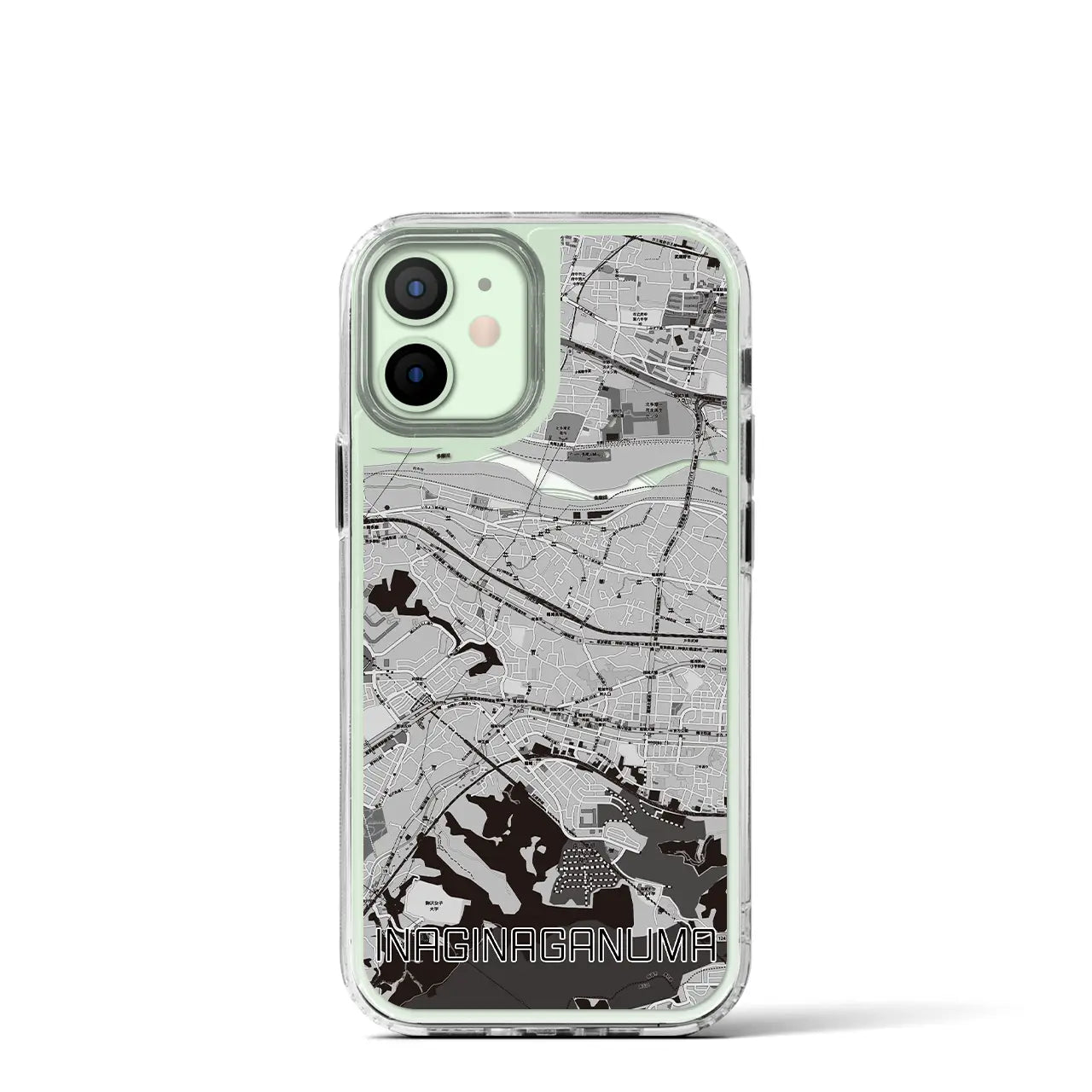 【稲城長沼(東京都)】地図柄iPhoneケース(MagSafeタイプ)