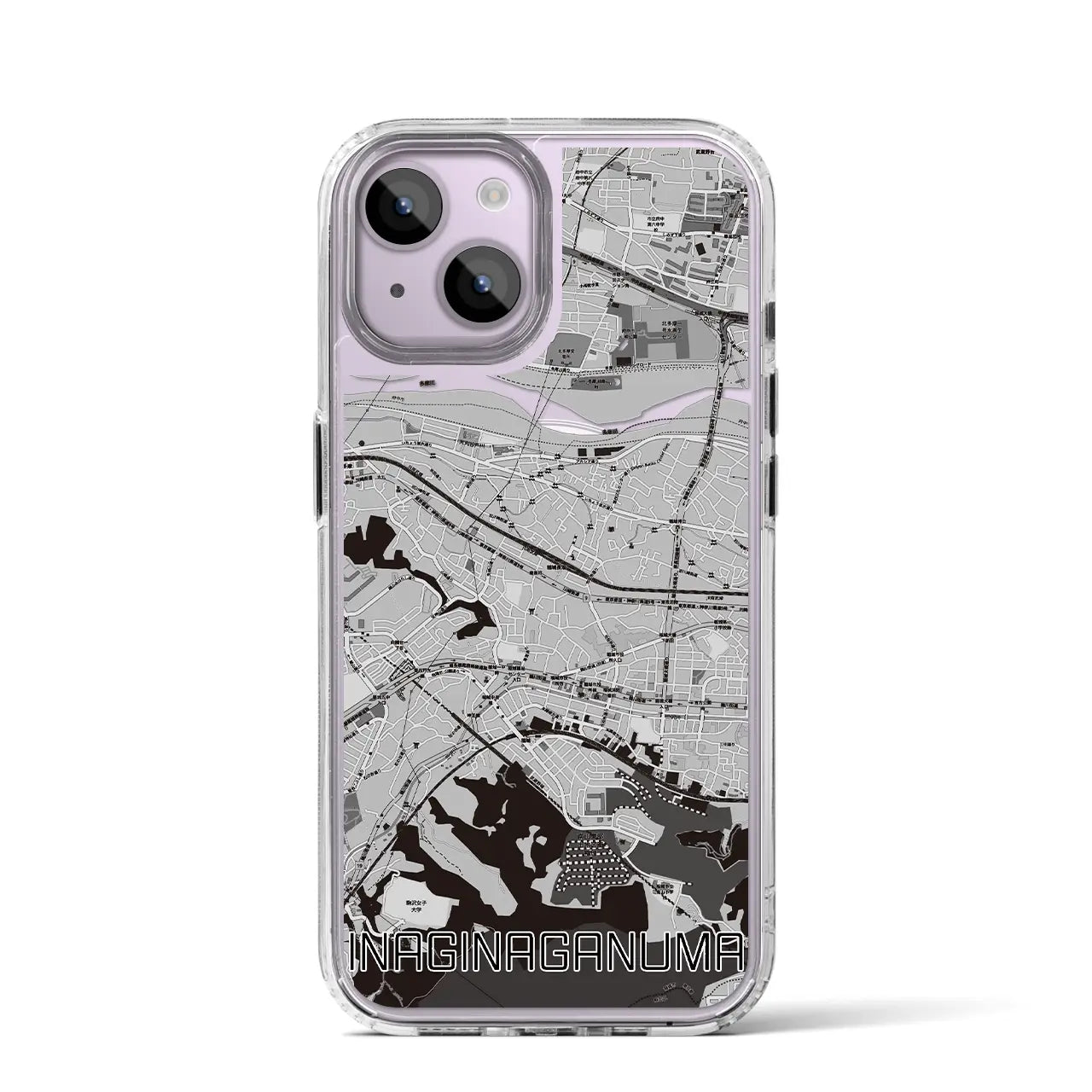 【稲城長沼(東京都)】地図柄iPhoneケース(MagSafeタイプ)
