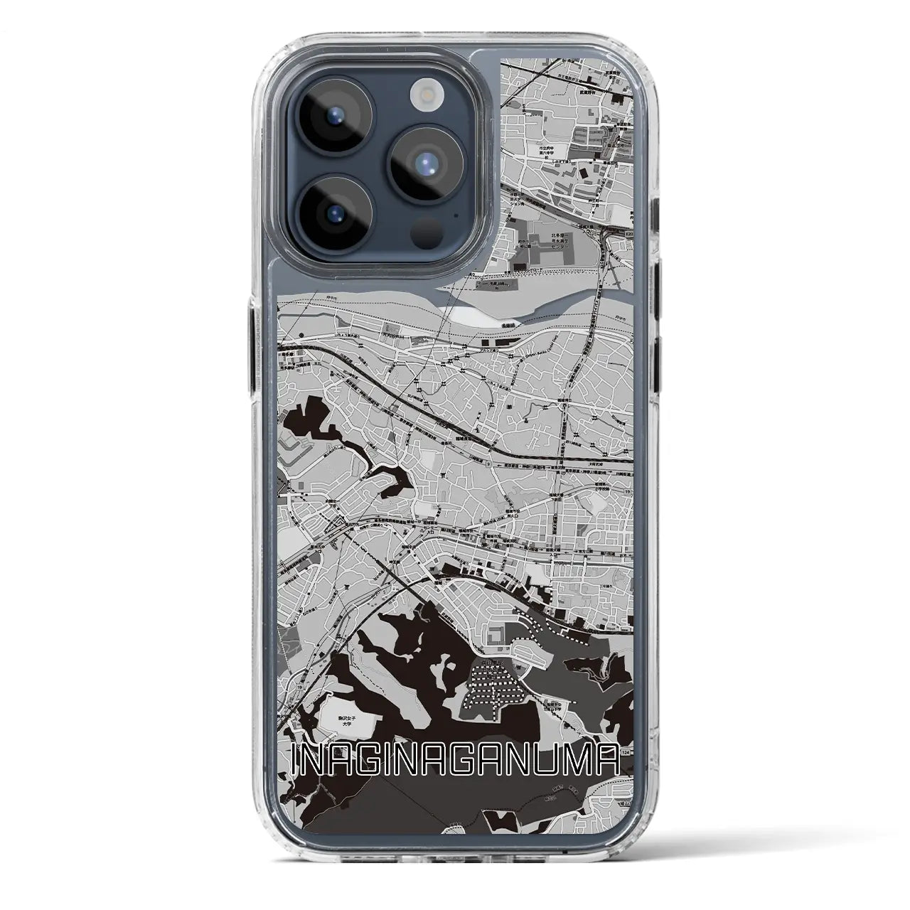 【稲城長沼(東京都)】地図柄iPhoneケース(MagSafeタイプ)