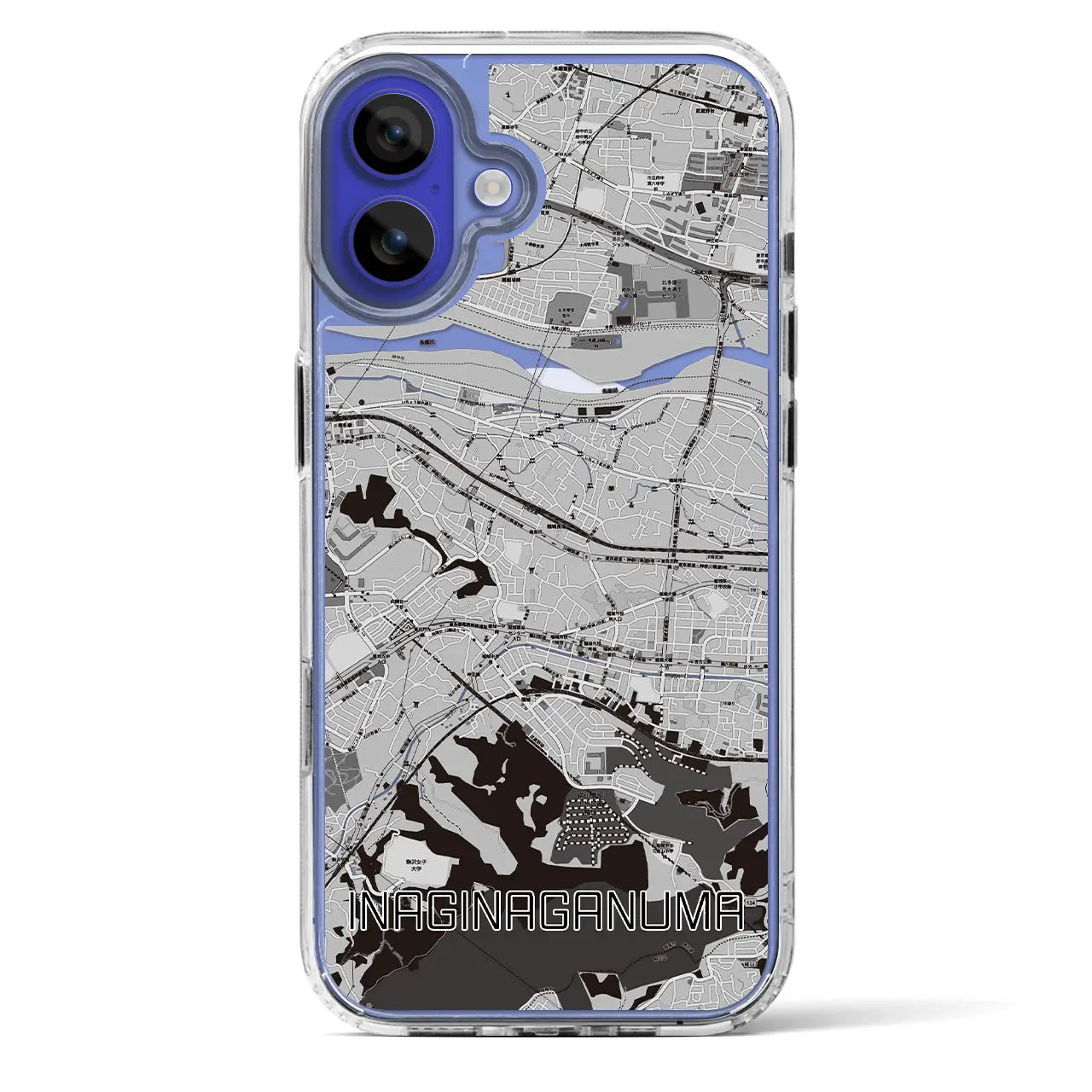 【稲城長沼(東京都)】地図柄iPhoneケース(MagSafeタイプ)