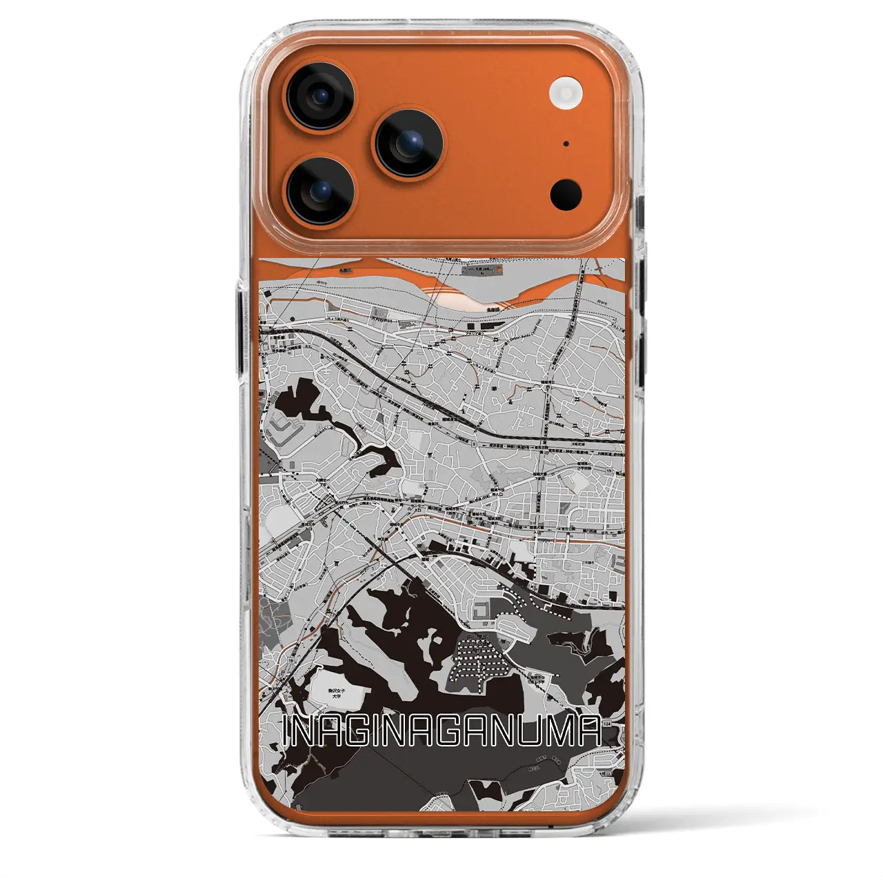 【稲城長沼(東京都)】地図柄iPhoneケース(MagSafeタイプ)