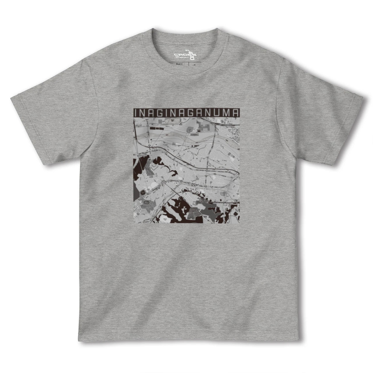 【稲城長沼(東京都)】地図柄ヘビーウェイトTシャツ