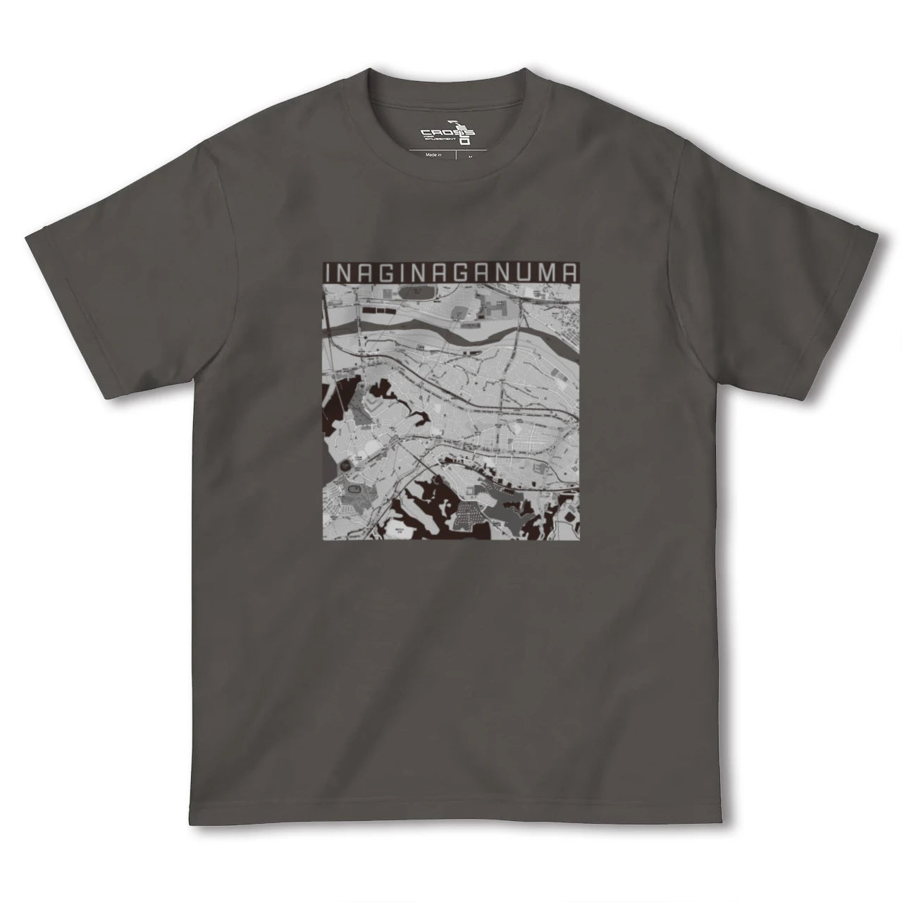 【稲城長沼(東京都)】地図柄ヘビーウェイトTシャツ