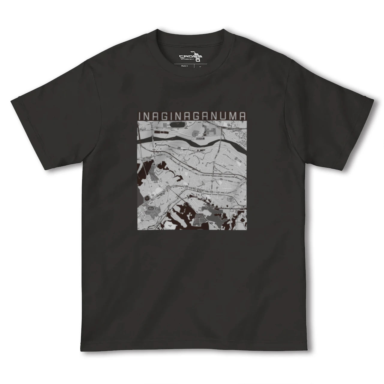 【稲城長沼(東京都)】地図柄ヘビーウェイトTシャツ